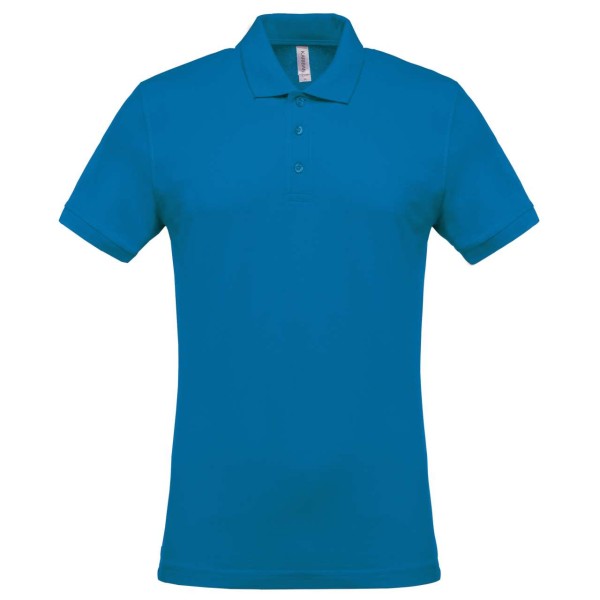 MEN'S SHORT-SLEEVED PIQUÉ POLO SHIRT Kék 