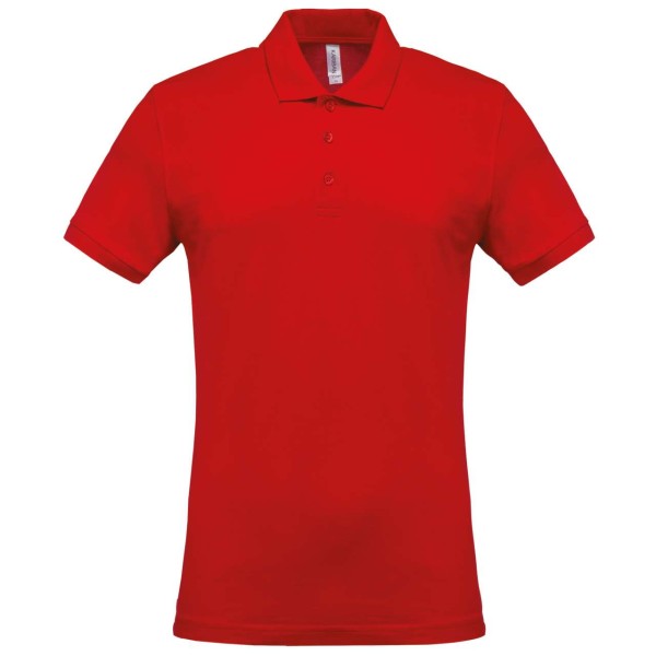 MEN'S SHORT-SLEEVED PIQUÉ POLO SHIRT Piros 