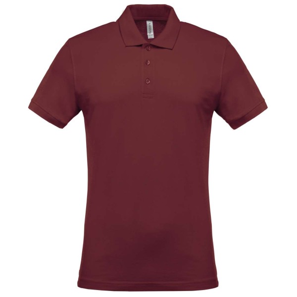 MEN'S SHORT-SLEEVED PIQUÉ POLO SHIRT Piros 