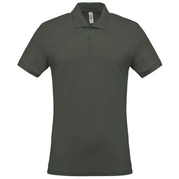 MEN'S SHORT-SLEEVED PIQUÉ POLO SHIRT Zöld 