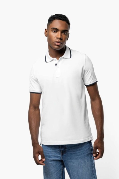 MEN'S SHORT-SLEEVED POLO SHIRT Kék 