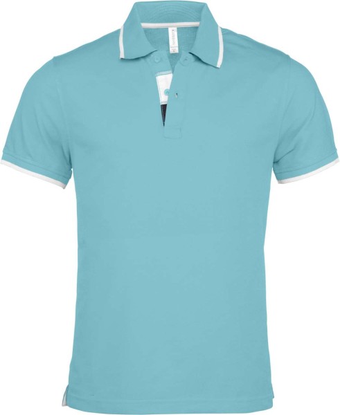 MEN'S SHORT-SLEEVED POLO SHIRT Kék 