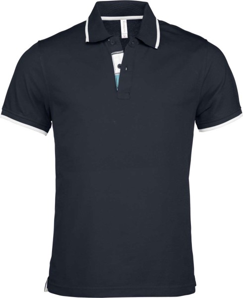 MEN'S SHORT-SLEEVED POLO SHIRT Kék 