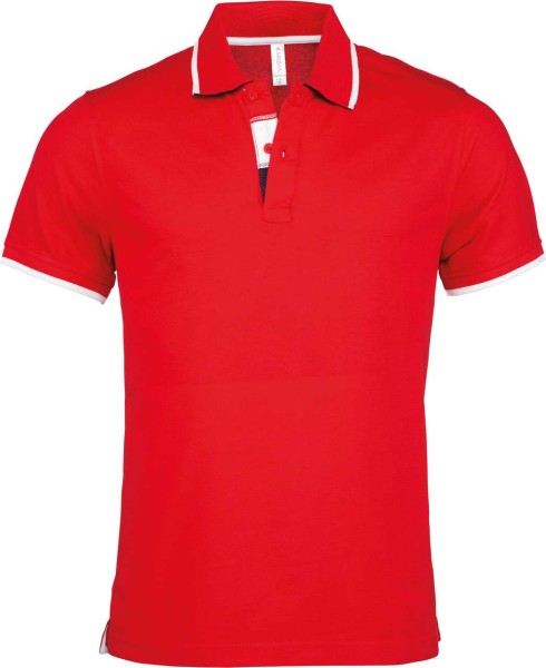MEN'S SHORT-SLEEVED POLO SHIRT Piros 