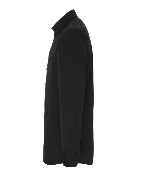 MEN'S STRETCH-FIT COTTON POPLIN LONG SLEEVE SHIRT Fekete 