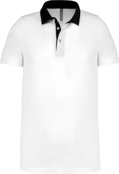 MEN'S TWO-TONE JERSEY POLO SHIRT Fehér 