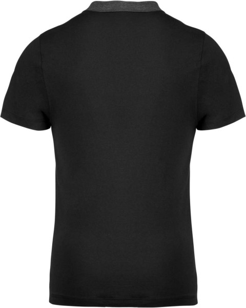 MEN'S TWO-TONE JERSEY POLO SHIRT Fekete 
