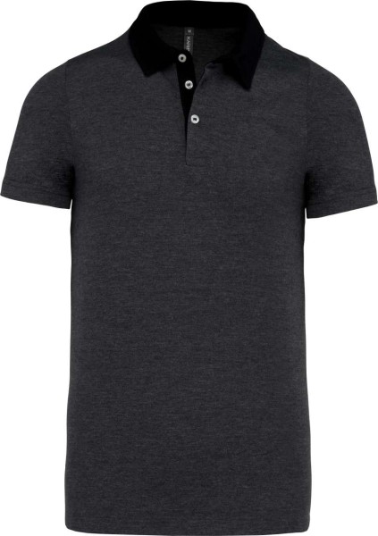 MEN'S TWO-TONE JERSEY POLO SHIRT Szürke 