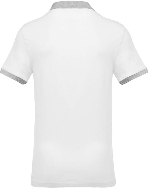 MEN'S TWO-TONE PIQUÉ POLO SHIRT Fehér 