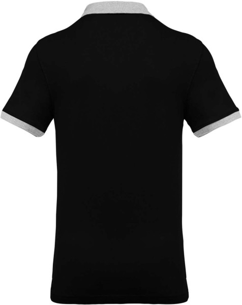 MEN'S TWO-TONE PIQUÉ POLO SHIRT Fekete 