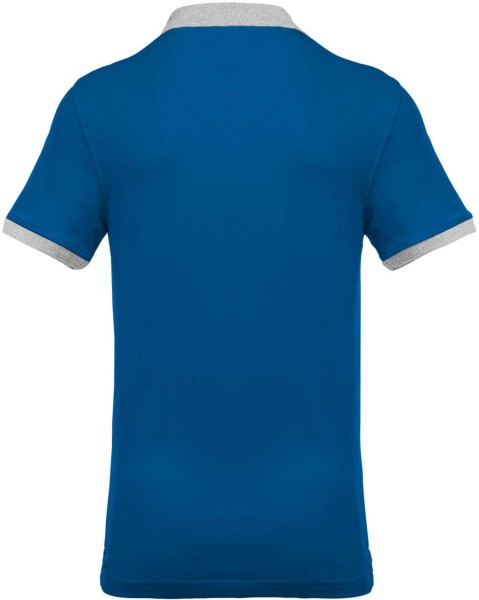 MEN'S TWO-TONE PIQUÉ POLO SHIRT Kék 