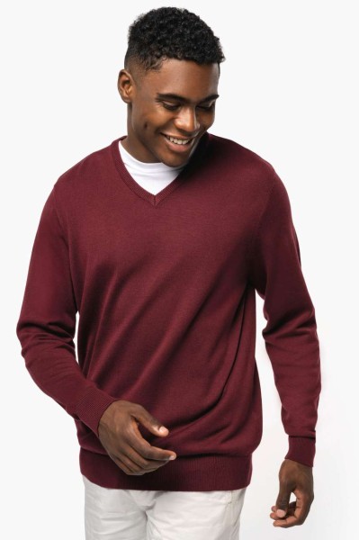 MEN’S V-NECK JUMPER Szürke 