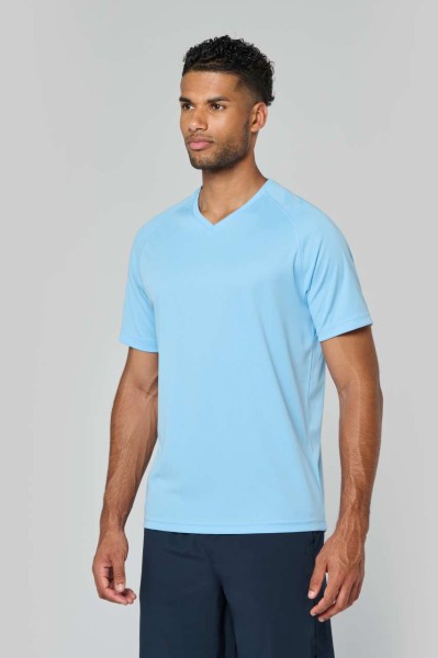 MEN’S V-NECK SHORT SLEEVE SPORTS T-SHIRT Zöld 