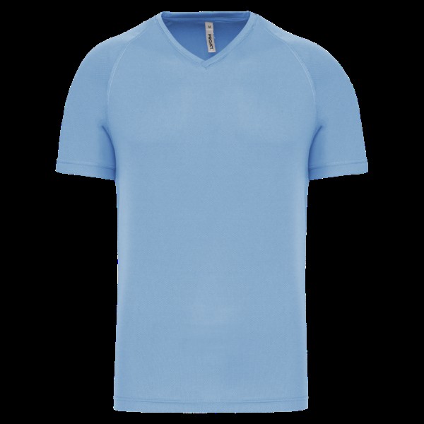 MEN’S V-NECK SHORT SLEEVE SPORTS T-SHIRT Kék 
