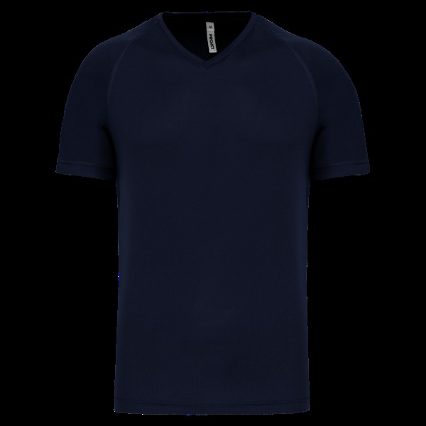 MEN’S V-NECK SHORT SLEEVE SPORTS T-SHIRT Kék 
