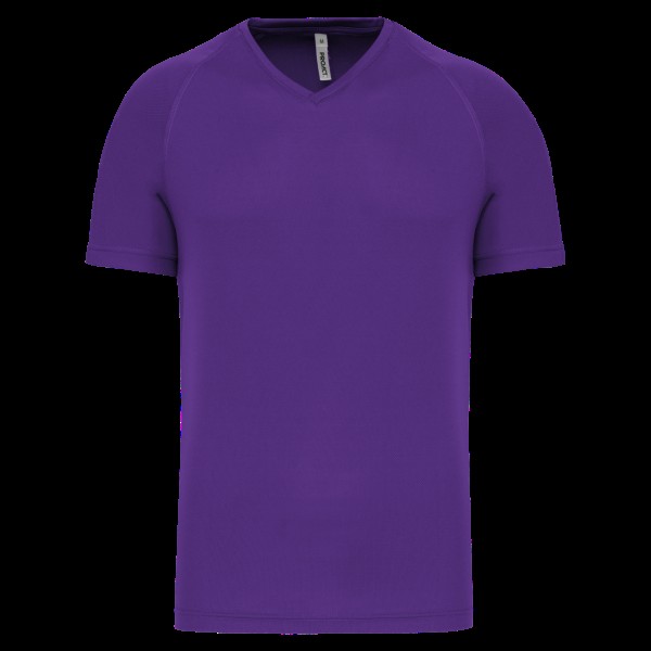 MEN’S V-NECK SHORT SLEEVE SPORTS T-SHIRT Lila 
