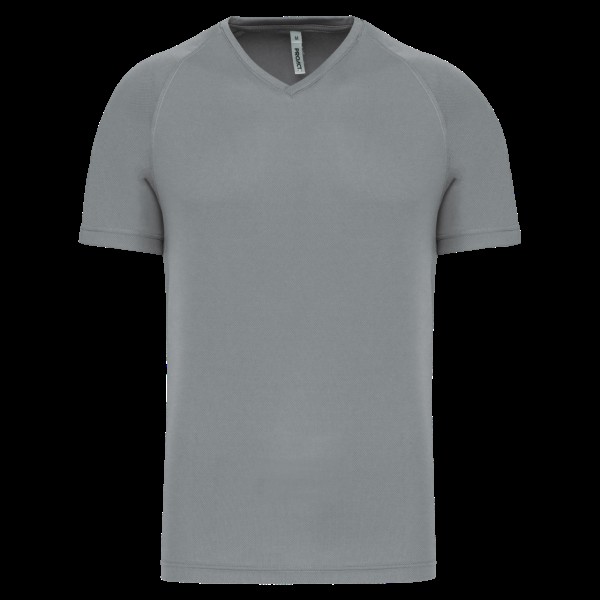 MEN’S V-NECK SHORT SLEEVE SPORTS T-SHIRT Szürke 