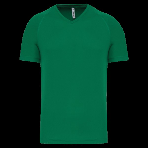 MEN’S V-NECK SHORT SLEEVE SPORTS T-SHIRT Zöld 