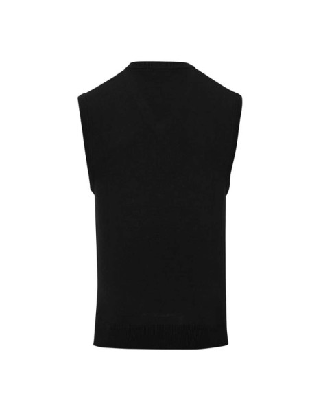 MEN'S V-NECK SLEEVELESS SWEATER Fekete 