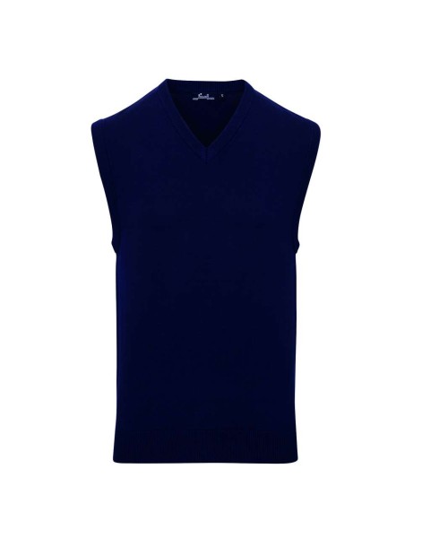 MEN'S V-NECK SLEEVELESS SWEATER Kék 