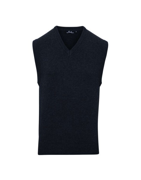 MEN'S V-NECK SLEEVELESS SWEATER Szürke 