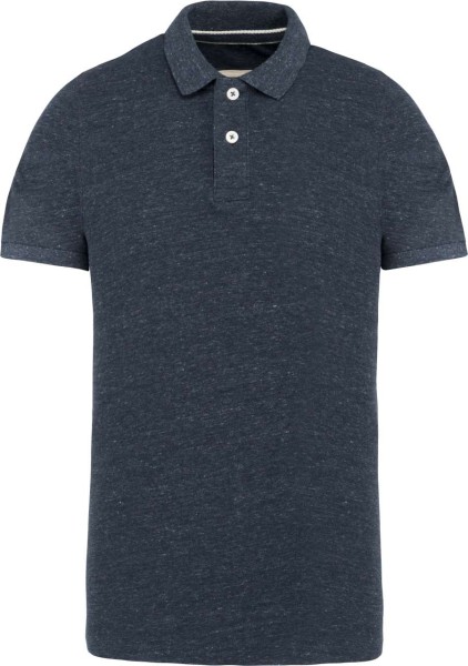 MEN'S VINTAGE SHORT SLEEVE POLO SHIRT Kék 