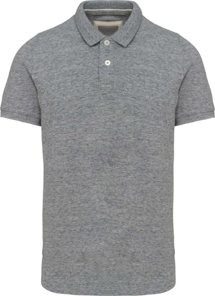 MEN'S VINTAGE SHORT SLEEVE POLO SHIRT Szürke 