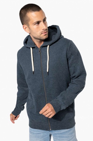 MEN’S VINTAGE ZIPPED HOODED SWEATSHIRT Szürke 