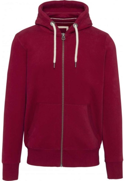 MEN’S VINTAGE ZIPPED HOODED SWEATSHIRT Piros 
