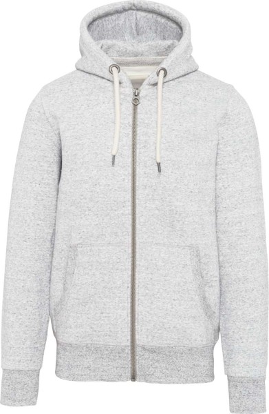 MEN’S VINTAGE ZIPPED HOODED SWEATSHIRT Szürke 