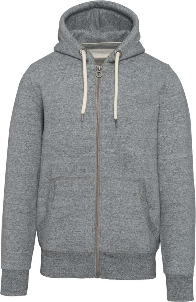 MEN’S VINTAGE ZIPPED HOODED SWEATSHIRT Szürke 