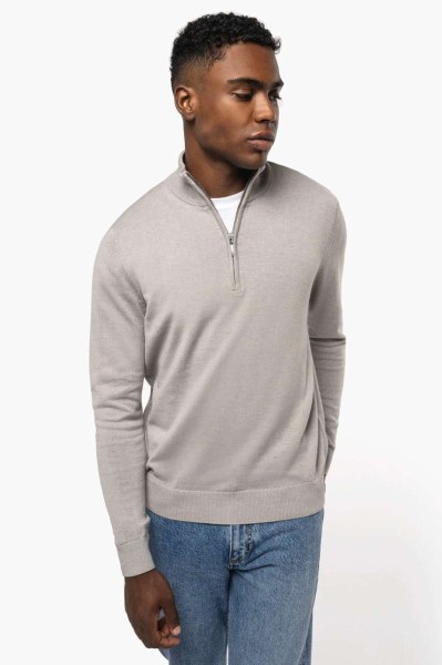 MEN'S ZIP NECK JUMPER Fekete 