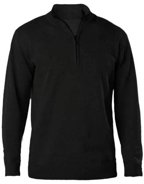 MEN'S ZIP NECK JUMPER Fekete 