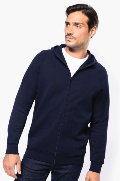 MEN'S ZIPPED HOODIE Fekete 