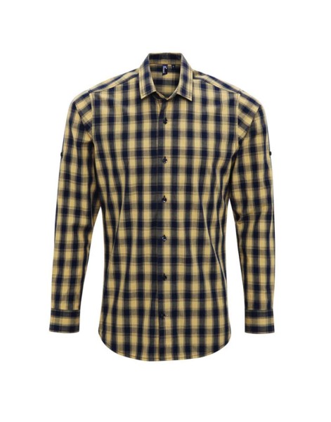 'MULLIGAN' CHECK - MEN'S LONG SLEEVE COTTON SHIRT Barna 