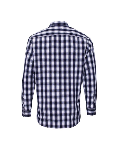 'MULLIGAN' CHECK - MEN'S LONG SLEEVE COTTON SHIRT Fehér 
