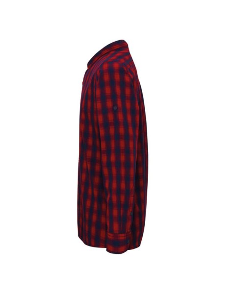 'MULLIGAN' CHECK - MEN'S LONG SLEEVE COTTON SHIRT Piros 