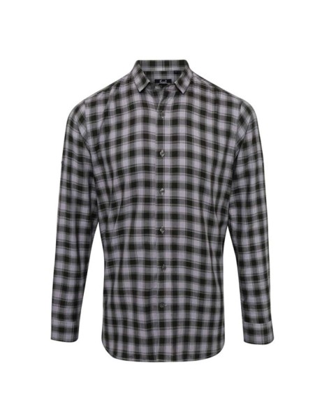 'MULLIGAN' CHECK - MEN'S LONG SLEEVE COTTON SHIRT Szürke 