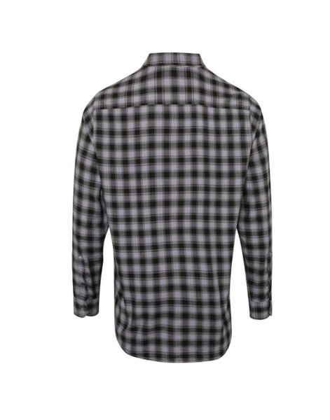 'MULLIGAN' CHECK - MEN'S LONG SLEEVE COTTON SHIRT Szürke 