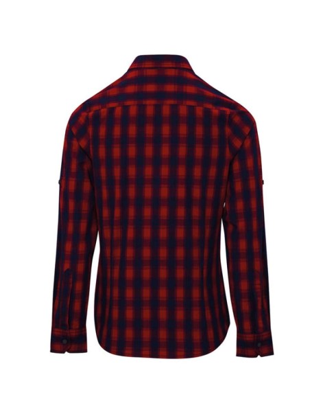 'MULLIGAN' CHECK - WOMEN'S LONG SLEEVE COTTON SHIRT Piros 