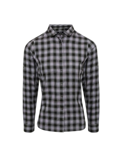 'MULLIGAN' CHECK - WOMEN'S LONG SLEEVE COTTON SHIRT Szürke 