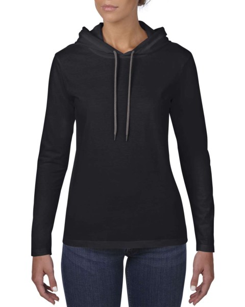 NŐI FASHION BASIC HOSSZÚ UJJÚ KAPUCNIS PÓLÓ Lila 