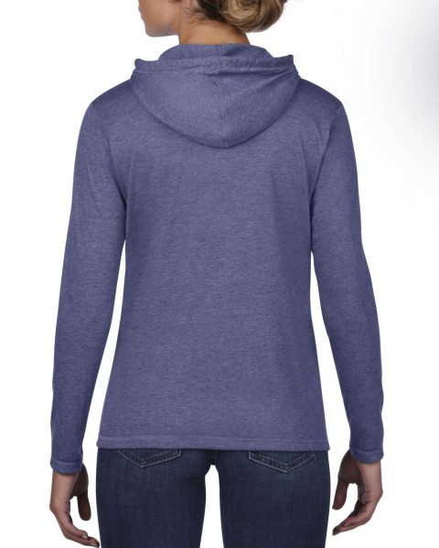 NŐI FASHION BASIC HOSSZÚ UJJÚ KAPUCNIS PÓLÓ Kék 