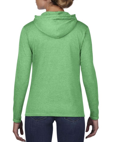 NŐI FASHION BASIC HOSSZÚ UJJÚ KAPUCNIS PÓLÓ Zöld 