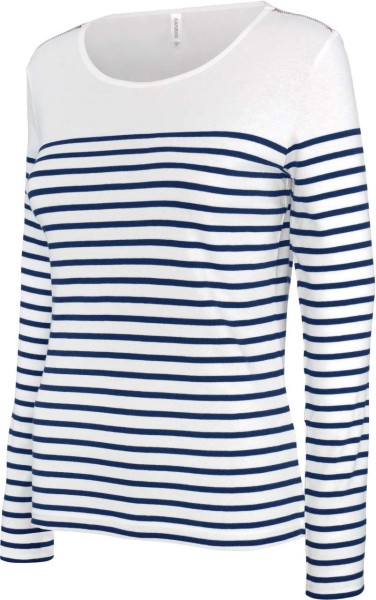 NŐI HOSSZÚ UJJÚ BRETON CSÍKOS FELSŐ Fehér 