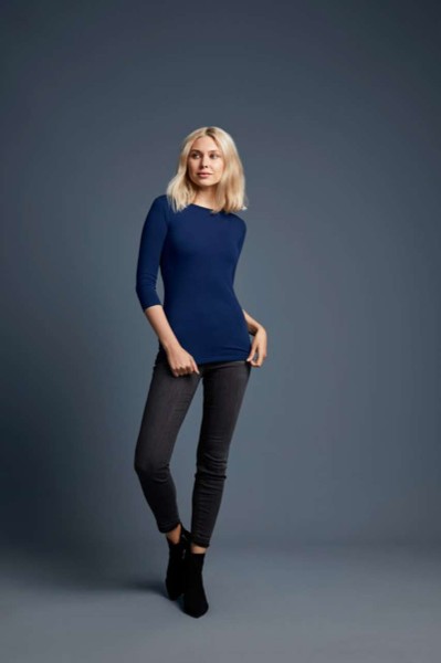 NŐI STRETCH 3/4 UJJÚ PÓLÓ Narancssárga 