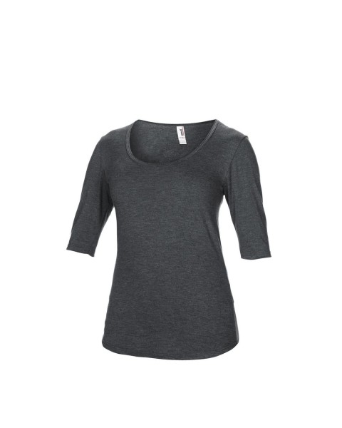 NŐI TRI-BLEND DEEP SCOOP 1/2 UJJÚ PÓLÓ Szürke 