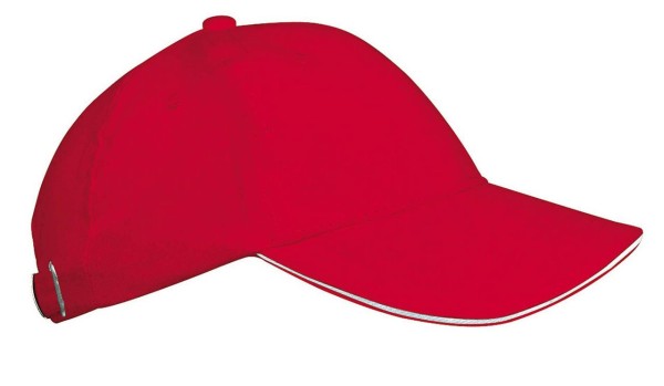 ORLANDO KIDS - KIDS' 6 PANELS CAP Piros 