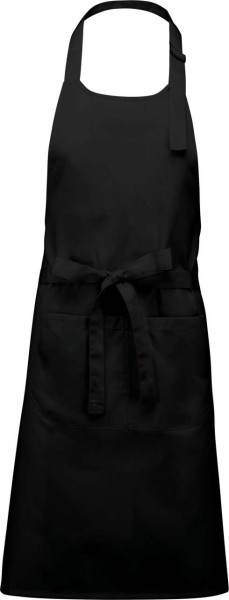 POLYCOTTON APRON HIGH-TEMPERATURE WASHABLE Fekete 