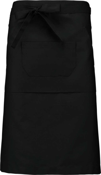 POLYCOTTON LONG APRON Fekete 